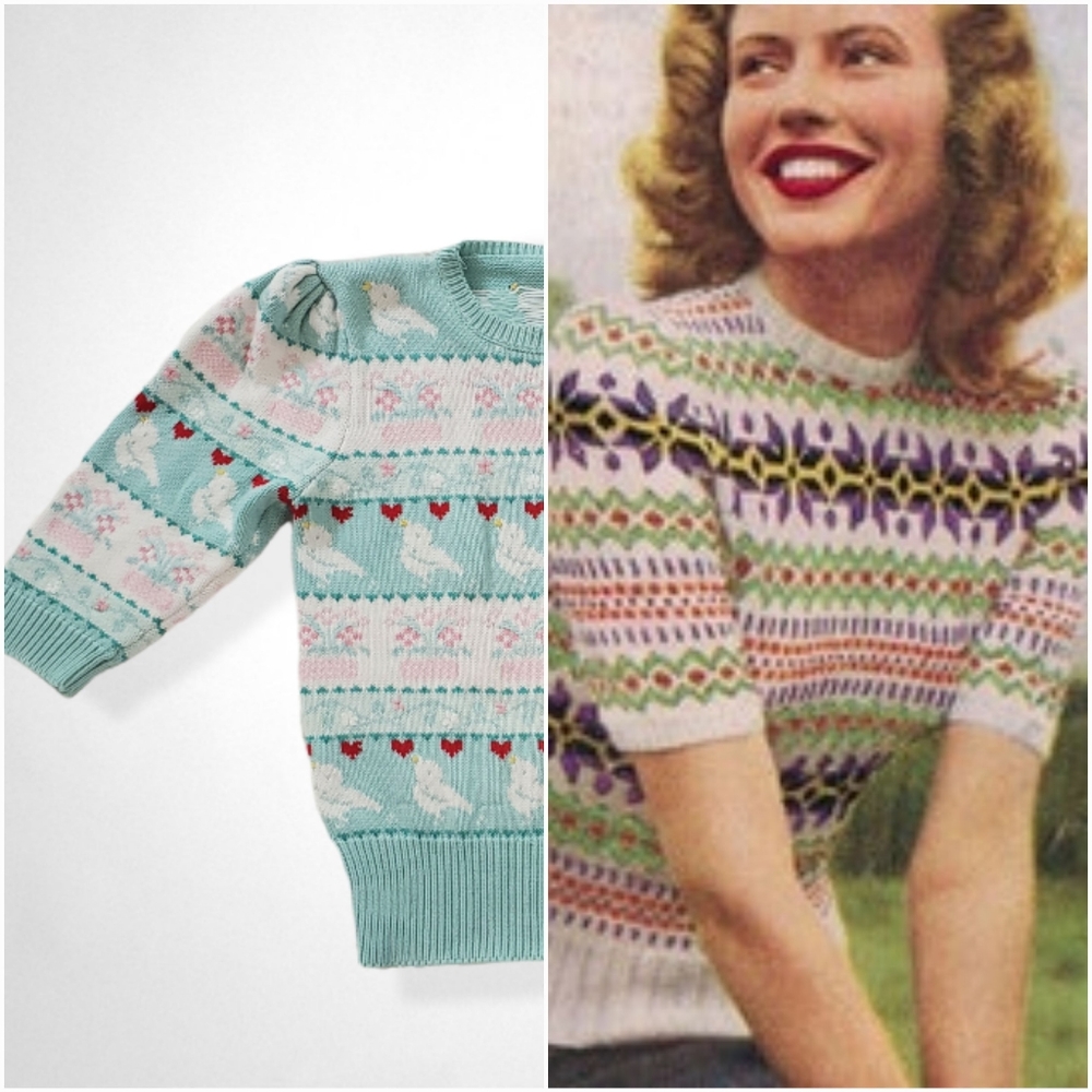 Vintage 1940's Knitted Jumper